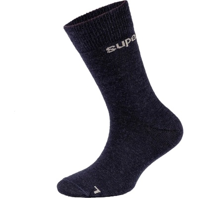 super. natural Детски мериносови чорапи super. natural Kid's All Day Socks 2-Pack Merino socks - Navy Blazer / Wing Grey - размер 23-26 (EU) (207-1113-0312)