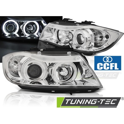 PŘEDNÍ SVĚTLA ANGEL EYES CCFL BMW E90,91 2005-2008 CHROM