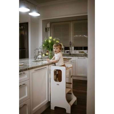 BabyWood Učiaca veža Kitchen Helper SLIM M white