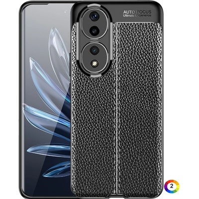 Huawei Honor 90 Удароустойчив Litchi Skin Калъф и Протектор