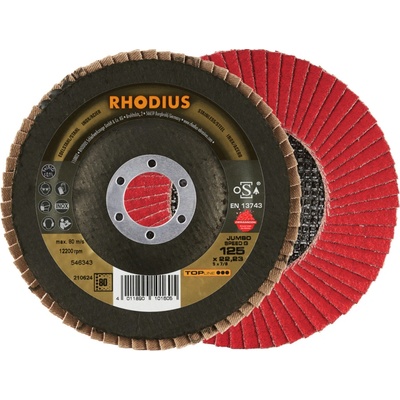 RHODIUS Lamelový brusný kotouč JUMBO SPEED G 125 x 22,23 P80 TOPline
