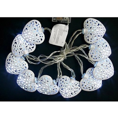 MagicHome Retaz Metal Heart biela 2xAA 2170830