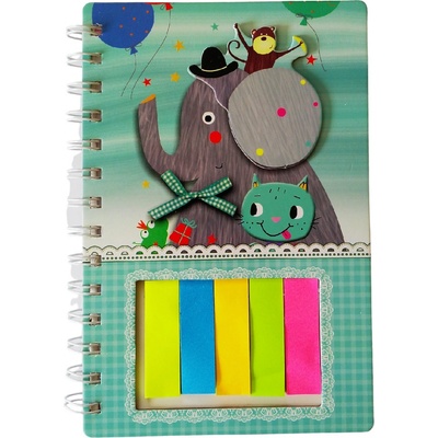 Esuvenýry | Notes 12,1x18,5 cm 60 listů + samolepítka Zvířátka