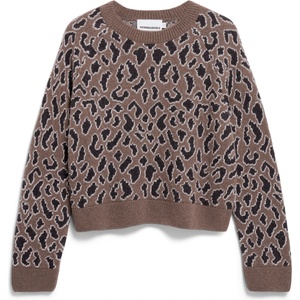 ARMEDANGELS Дамски пуловер ARMEDANGELS Women's Diliriaa Leopaa Jumper - Walnut Cream - размер XXL (117-3482-0216)