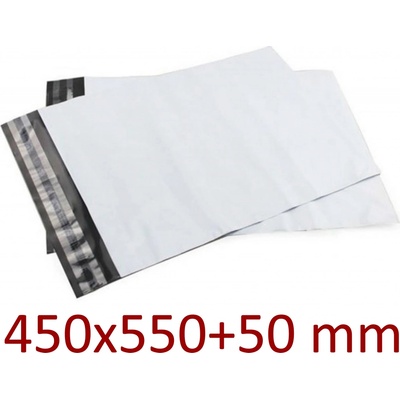 Plastová obálka transportní 450x550+50mm - bílá [1 ks]