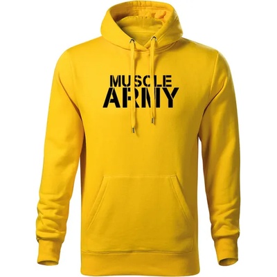 Adidas DRAGOWA мъжки суитшърт с качулка Muscle Army, жълт, 320г/м2 (5821)