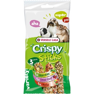 Versele-Laga Crispy Sticks Herbivores Triple Variety Pack 3 ks,165 g