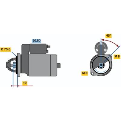 BOSCH STARTER 0 986 016 451
