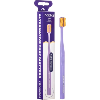 Nordics Премиум Орто четка за зъби 6580, Soft, оранжева