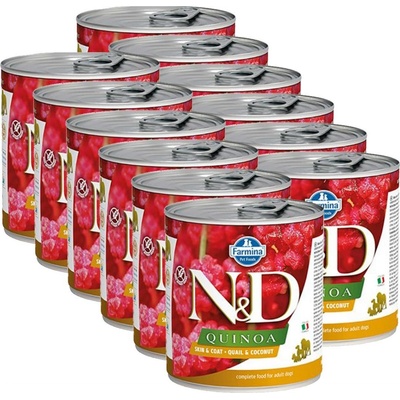 N&D dog Quinoa Adult Quail & Coconut 12 x 285 g