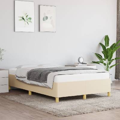 zahrada-XL 347154 Rám postele bez matrace krémový textil
