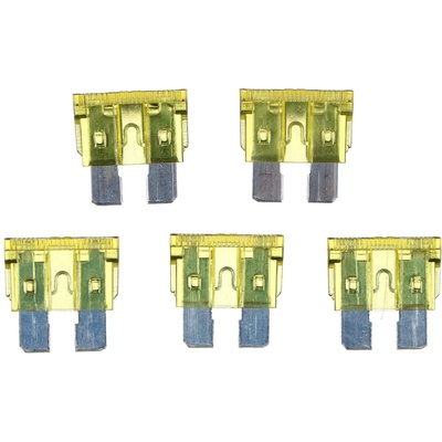 Sada nožových automobilových pojistek MECHANIC FUSE SET 20A, 100ks SIXTOL