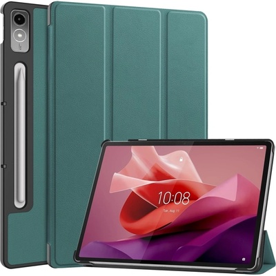 Vsetkonamobil 64799 LEATHER PRO Zaklápací kryt pre Lenovo Tab P12 zelený