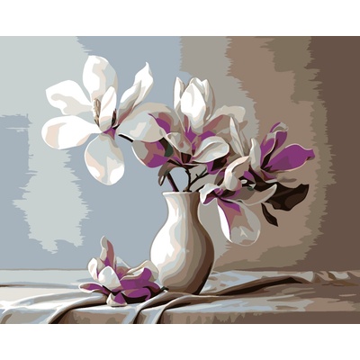 ZUTY Maľovanie podľa čísel - MAGNÓLIE 4 Rámovanie: vypnuté plátno na rám, Rozmer: 40 x 50 cm
