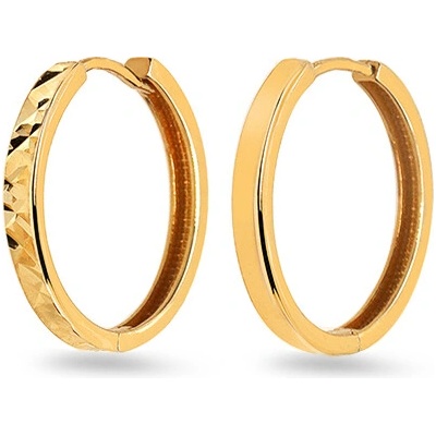 iZlato Forever Ligotavé kruhové náušnice s gravírom 2 cm IZ24552