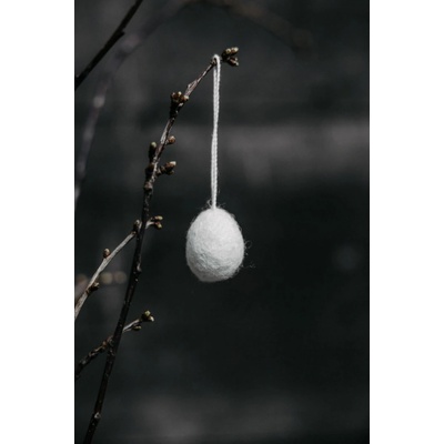 Velikonoční vajíčko Ullas White 3 cm Storefactory Scandinavia – Zboží Dáma