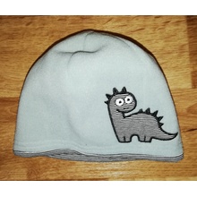 Dětská zimní čepice Šedá s dinosaurem Yetty