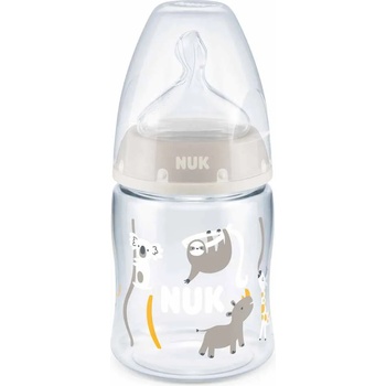 Nuk Шише със силиконов биберон Nuk First Choice - Temperature control, PP, 150 ml, Животни (10743875)