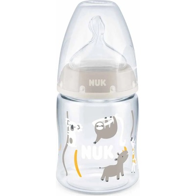 Nuk Шише със силиконов биберон Nuk First Choice - Temperature control, PP, 150 ml, Животни (10743875)