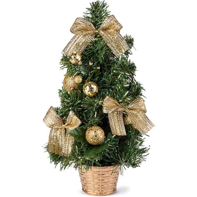 Vianočný stromček zdobený 30 cm, zlatá