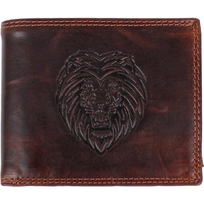 Sendi Design pánska kožená peňaženka 2104W Lion hnědá