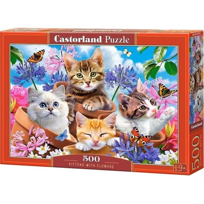 CASTORLAND Koťátka s květinami 500 dielov
