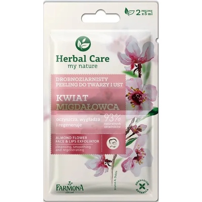 Herbal care скраб за лице и устни с бадмемов цвят, 2х5мл