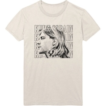 Kurt Cobain tričko Contrast Profile Béžová