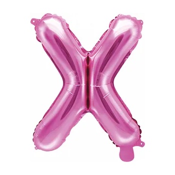 PartyDeco Балон от фолио Mini - Буква Х 35см розов