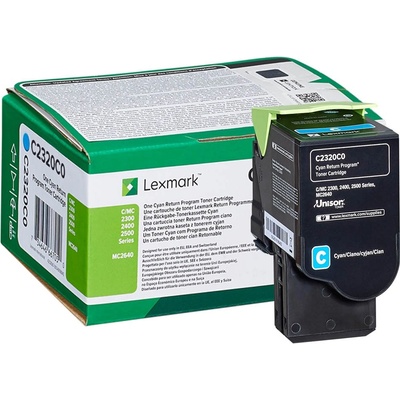 Lexmark C2320C0 лазурен (cyan) оригинален тонер (C2320C0)