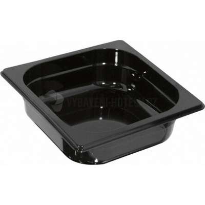 Gastronádoba GN 1/6 polykarbonát čierna 1 l, 176 x 142 x 6,5 cm 3121044