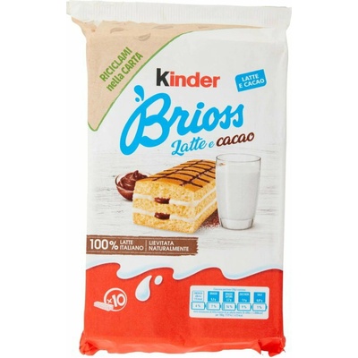 Kinder brioss koláčiky plnené mliečnym a čokoládovým krémom 10 x 28 g