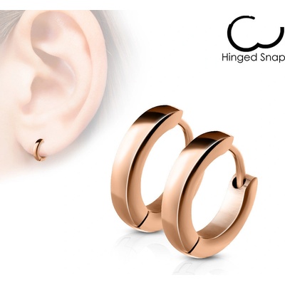 Steel Edge náušnice z chirurgickej ocele 2002 Rose gold
