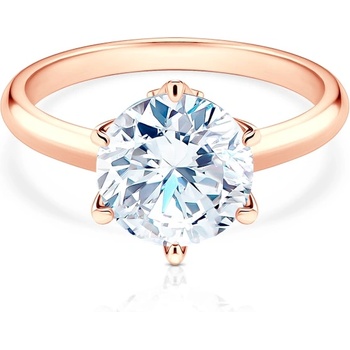 SAVICKI Годежен пръстен The Journey: розово злато, лабораторен диамант