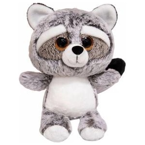 LEAN Toys Plush Toy Raccoon Cuddly Toy Big Eyes 22cm