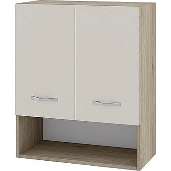 ИРИМ Горен шкаф с две врати и ниша Сити АРС-7 дъб сонома арвен / сатен 60 см