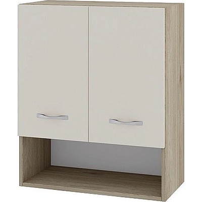 ИРИМ Горен шкаф с две врати и ниша Сити АРС-7 дъб сонома арвен / сатен 60 см