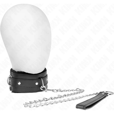 Масивна яка с каишка, мека подплата - Kink Collar and Leash (D-240786)