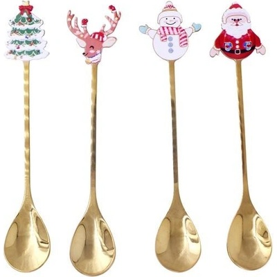 Toro Design LŽIČKA ČAJOVÁ VÁNOČNÍ MIX 13,9X2,3CM ZLATÁ