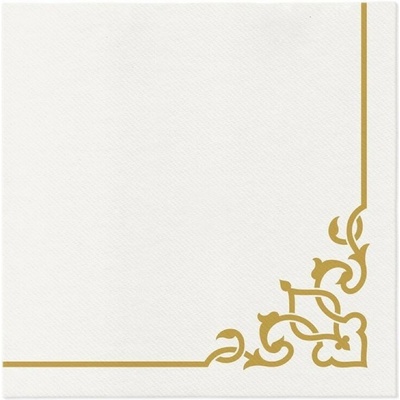 PAW Airlaid AAN123409 Elegant Frame Gold servítka 40x40cm