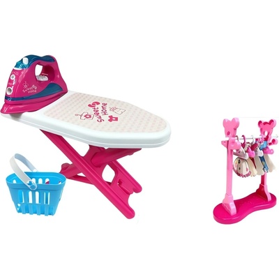 LEAN TOYS Žehliaca súprava žehlička doska príslušenstvo