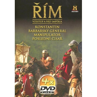 Řím 10-13 Konstantin,Barbarský generál Manipulátor Poslední císař 4 DVD