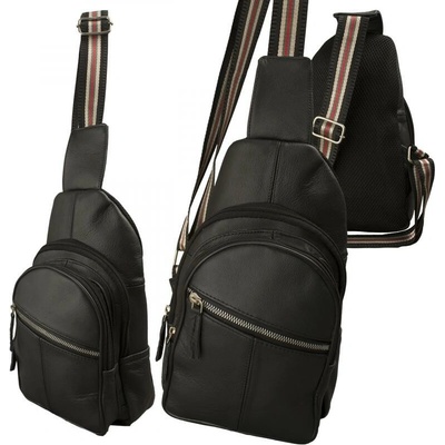 Bodybag Batoh Kožená taška cez rameno Crossover City Backpack 40x20cm čierna