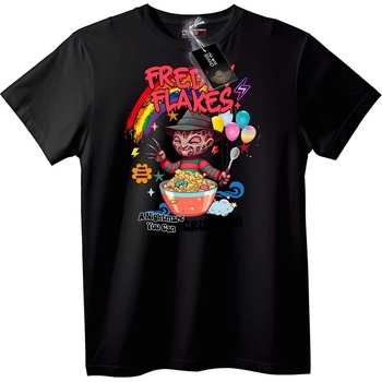 NOONEBRAND Тениска Freddy Flakes Зърнена закуска - M, White