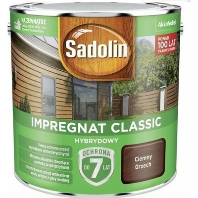 Sadolin SADOLIN IMPREGNÁT CLASSIC HYBRID 7 LET TMAVÝ OŘECH 0,75 l