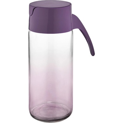 Lux Plastic Sklenená dóza okrúhla PURPUR na olej/ocot 18,5 x,5 cm 0,5 l