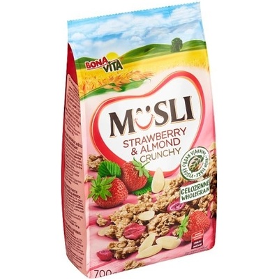Bona Vita Zapekané chrumkavé müsli s jahodami a mandľami 700 g