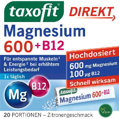 taxofit® Magnesium 600 + B12 Direkt - 20 сашета