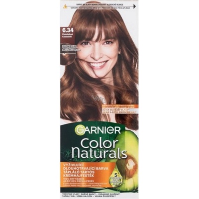 Garnier Color Naturals permanentná farba na vlasy s vyživujúcimi olejmi 6.34 chocolate 40 ml