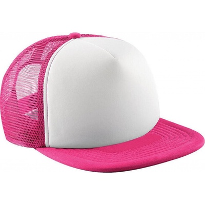 Beechfield Vintage Snapback Trucker Tmavo ružová/Biela